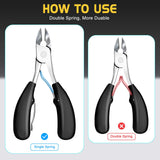 Toenail Clippers for Seniors Thick Toenails with Wide Opening, Large Long Handle Toe Nail Clippers for Men Heavy Duty Sharp Nail Clippers with Catcher, Heavy Duty Nail Cutter Gifts for Men Women
