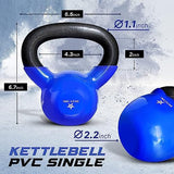 Yes4All 5-65lbs Kettlebells Vinyl Coated Cast Iron for Dumbbell Weights Exercises, Gym, Fitness, Full Body Workout Equipment Push up, Grip and Strength Training