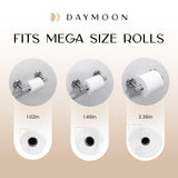 Day Moon™ Toilet Paper Holder Wall Mount, Modern Roll Holder for Bathroom, Stainless Steel Rustproof Double Post Pivoting Tissue Roll Holder for Bathroom, Classic, Brushed Nickel
