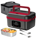 JingHua Cordless Electric Heated Lunch Box for Men Women, 1L Rechargeable Lunch Box Self-Heating Food Warmer with Keep Warm Function Ideal for Indoor Outdoor Work Office Camping Travel