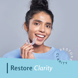 M3 Naturals Retainer Cleaner and Soak Container, No-Mess Cleaning Tablets with Universal Denture Bath Case and Strainer, Multipurpose, for Mouth Guard Stains, Odor, and Plaque