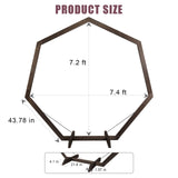 Yaseingoo 7.2-Ft Heptagonal Wooden Wedding Arch