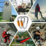 FVW Auto Locking Rock Climbing Carabiner Clips,Professional 25KN (5620 lbs) Heavy Duty Caribeaners for Rappelling Swing Rescue & Gym etc, Large D-Shaped Carabiners