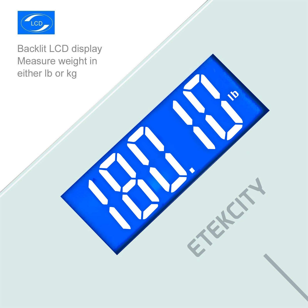 Etekcity Scale for Body Weight, Bathroom Digital Electric Scale for People, Measures Weight up to 400 lbs, White