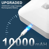 WhitePoplar Rechargeable Motion Sensor Closet Light, Rechargeable Battery Operated Ceiling Light Wireless, 500LM Wireless Motion Activated Light for Shower Stairs Hallway Pantry Porch Garage, 5000K
