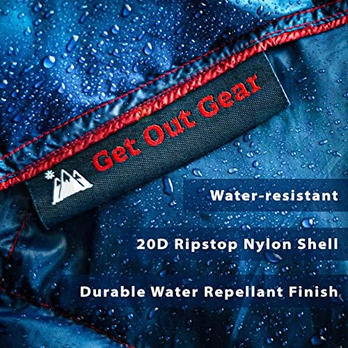 Down Camping Blanket - Puffy, Packable, Lightweight and Warm | Ideal for Outdoors, Travel, Stadium, Festivals, Beach, Hammock | 650 Fill Power Water-Resistant Backpacking Quilt
