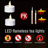 Hanzim LED Tea Lights Candles- 100PACK Warm White Flameless Candles Realistic and Bright Flickering Long Lasting 200Hours for Holiday Celebration,Party,Home Decoration Warm Yellow,Battery Operated