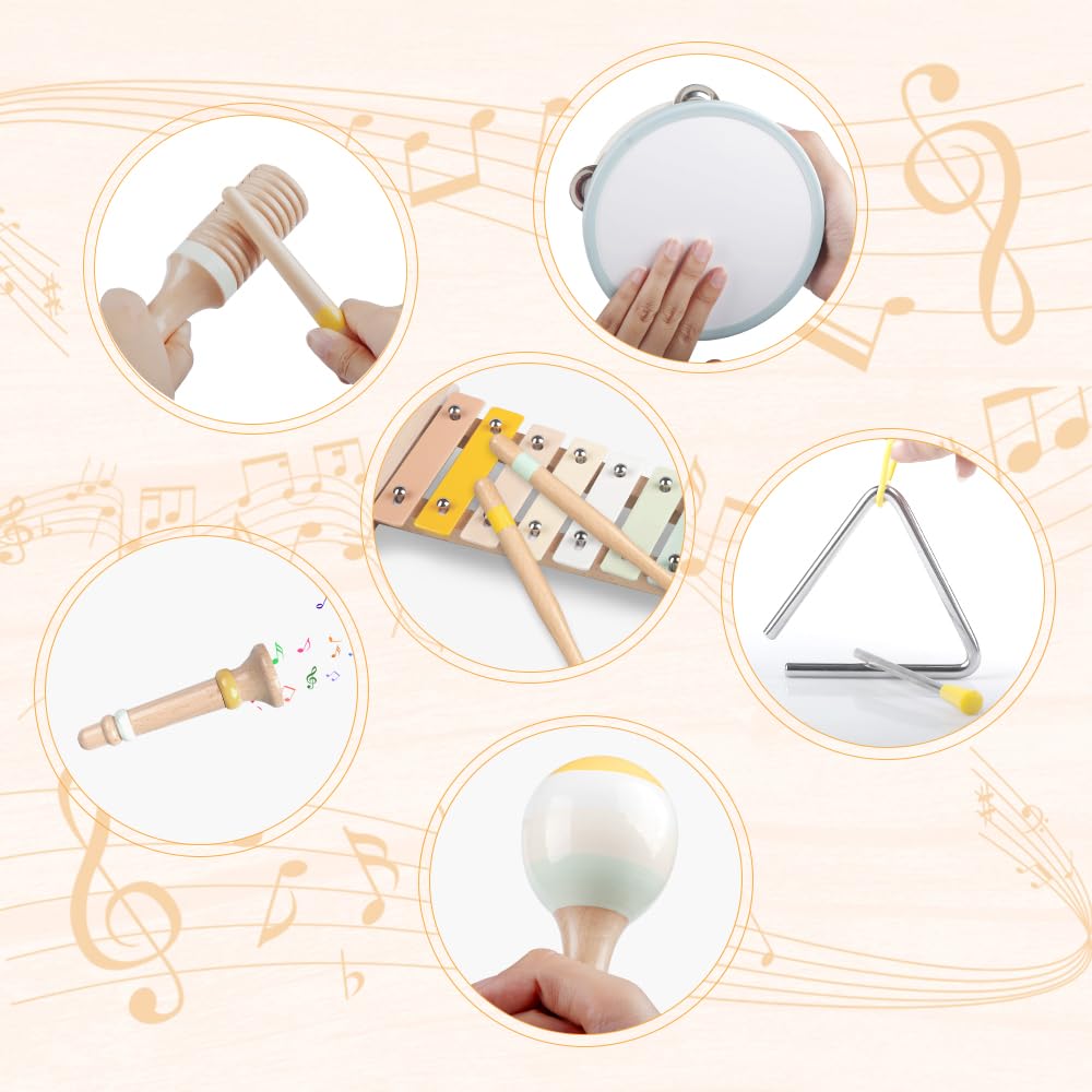Baby Musical Instruments-Montessori Wooden Toys for Toddlers