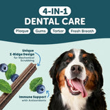 Shameless Pets Blueberry & Mint Dental Chews for Dogs, 32 Chews