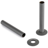 Sandy Beach Anthracite Radiator Pipe Covers - Anthracite TRV Thermostatic Radiator Valve Pipe Cover, Radiator Pipe Covers Anthracite Grey Pipe Sleeves & Collars, Anthracite Pipe Covers (130mm x 18mm)