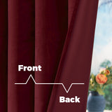 BGment Red Velvet Curtains 84 Inch for Bedroom, Thick Thermal Insulated Blackout Curtains Noise Reduce Back Tab and Rod Pocket Christmas Panels for Living Room, Set of 2 Panels, 52 x 84 Inch