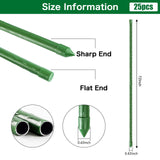 FEED GARDEN Garden Stakes 72 Inch 6ft 25 Pack, Sturdy Plant Metal Sticks Support, Plastic Coated Plant Stakes,Tomato Stakes, Beans,Trees