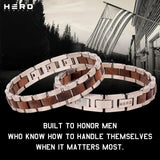 Hero Company Bowie Frontiersman Wood & Stainless Steel Bracelet for Men