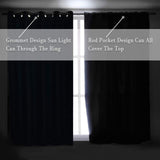 DONREN Christmas Dark Green Blackout Thermal Insulating Window Curtain Panels for Bedroom -Room Darkening 84 inch Length Rod Pocket Drapes for Living Room (Emerald Green,42 x 84 inches Long,2 Panels)