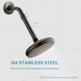 OFFO Shower Head Extension Arm, Oil Rubbed Bronze 6 in Shower Arm Extension Shower Head Extender Made of 304 Stainless Steel Shower Pipe Extension