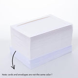 50 Sets Photo Frame Cards with Envelopes 4x6 Paper Picture Frames Bulk