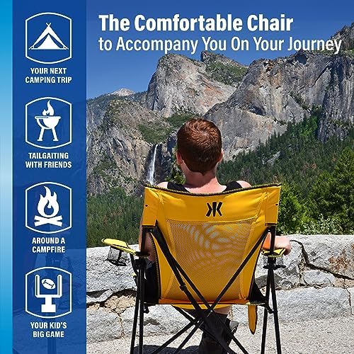 Kijaro Dual Lock Portable Camping Chairs - Enjoy the Outdoors with a Versatile Folding Chair for Sports, Lawn - Dual Lock Feature Locks Position – Hanami Pink