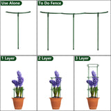 36 Packs Plant Support Stake, Half Round Stackable 3 Tier Garden Flower Support, Plant Stakes for Indoor Outdoor Plants Tomato,Monstera, Peony, Hydrangea, Climbing Plants