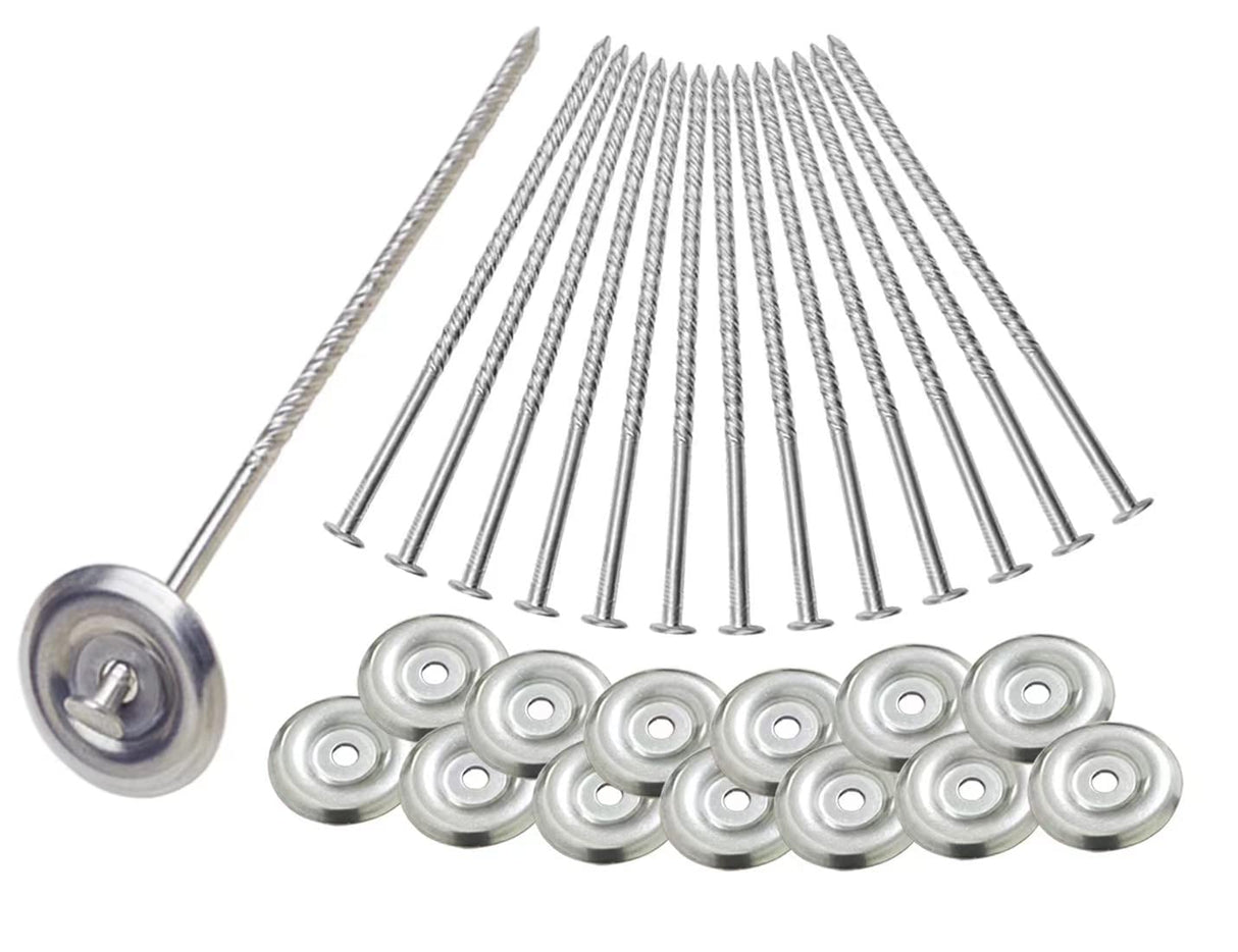Uitose 14 Count Outdoor Rv Rug Stakes, Stainless Steel Spiral Patio Mats Stakes, Used for Fixing Rugs, Tents, Tarps, and RV Mats，Rv Camping Accessories for Outside,Camper Must Haves
