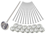 Uitose 14 Count Outdoor Rv Rug Stakes, Stainless Steel Spiral Patio Mats Stakes, Used for Fixing Rugs, Tents, Tarps, and RV Mats，Rv Camping Accessories for Outside,Camper Must Haves
