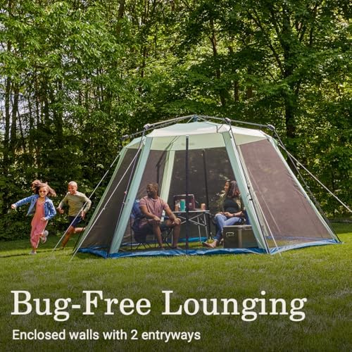 Coleman Skylodge Portable Screenhouse with 1-Minute Setup, Screened Gazebo for Bug-Free Lounging, Outdoor Sun Shade for Picnic, Events, Parties, Camping, & More