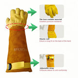 wfkwcxw Long Gardening Gloves, Yellow, Small