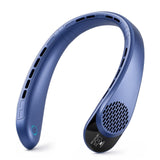 ASNUG Neck Fan, USB Rechargeable Personal Fan, 4000 mAh Battery Operated, 3 Speeds Adjustable, Faster Cooling, Ultra Quiet, Suitable for Home, Office, Travel, Sports