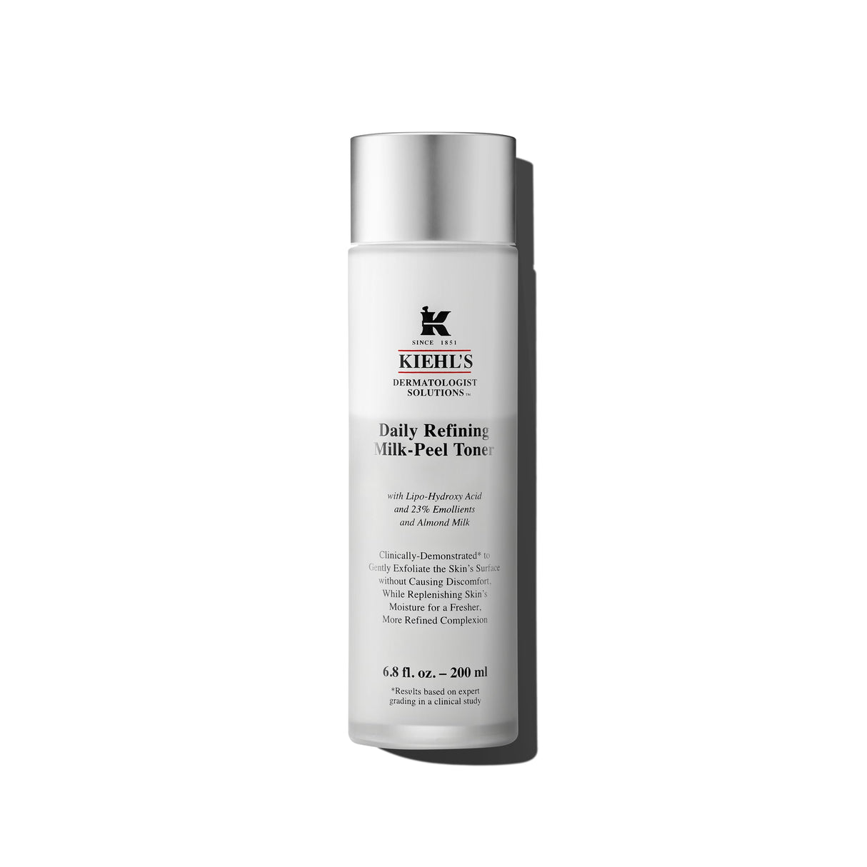 Kiehl's Daily Refining Milk-Peel Toner, Gentle Exfoliating Facial Toner, Refines Skin Texture, Brightens & Softens Skin, Restores Moisture, with Lipo-Hydroxy Acid & Almond Milk - 6.8 fl oz