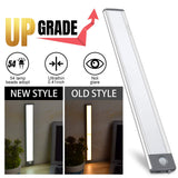 54-LED Motion Sensor Cabinet Light,Under Counter Closet Wireless USB Rechargeable Kitchen Night Lights,Battery Powered for Wardrobe,Cabinet,Cupboard（Warm Light）-2Pack