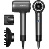 Hair Dryer, Wavytalk Turblow Pro Fast Drying Blow Dryer with Diffuser, High Speed Hair Dryer with 110,000 RPM, Pro Negative Ions for Reduces Damage, Frizz Smoothing, 3 Speeds & 3 Temps, Matte Grey