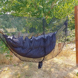 Hammock Bug Mosquito Net XL 11x4.6FT No-See-Ums Polyester Fabric for 360 Degree Protection Dual Sided Diagonal Zipper for Easy Access Fits All Hammocks
