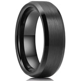 Black Men Tungsten Wedding Band 7mm Size 9