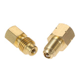 Aupoko R1234YF Adapters with Valve Core, 1/2’’ ACME Left Hand x 1/4’’ SAE Vacuum Hose Pump Fittings Connection for R12 to R1234yf Refrigeration Conversion