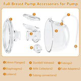 2 Pack CaraCups Wearable Milk Collection for Spectra S1 S2 9 Plus and SG, Wearable Breast Pump Collection Cup Compatible with Spectra/Medela/Lansinoh, 24mm Flange Milk Collector Cup Tubing Parts
