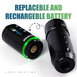 Dragonhawk Tattoo Kit, L3 Cordless/Cord Complete Tattoo Gun Rotary Pen Machine Kit, 2 Batteries, Power Supply with Extra Battery Rca Jack Part for Pro Artists