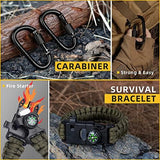 Gifts for Men Dad Husband - Fathers Day Anniversary Birthday Gifts Idea for Him Boyfriend Man - Survival Kit 14 in 1, Survival Gear and Equipment, Fishing Hunting Camping Accessories, Cool Gadgets