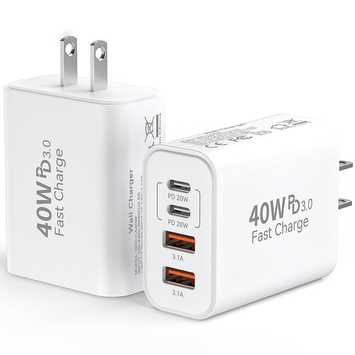 USB C Charger Block 40W USB Type C iPhone 18 Pro Charger Fast Charging Plug