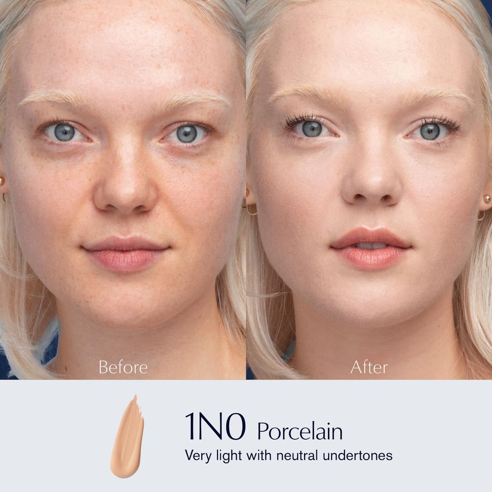 Estée Lauder Double Wear Stay-in-Place 24-Hour Long-Wear Matte Foundation Makeup, 1 Fl Oz, 1N0 Porcelain