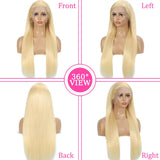 30 Inch 613 Lace Front Wig Human Hair Blonde 13X6 HD Transparent Lace Front Wigs Human Hair 180% Density Blonde Glueless Wigs Human Hair 613 HD Straight Lace Frontal Wigs Human Hair Pre Plucked