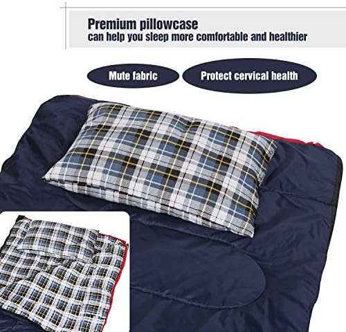 REDCAMP rc16031 Outdoor Camping Pillow Lightweight, 1 Count (Pack of 1), Blue and Grey