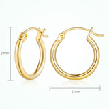 14K Gold Hoop Earrings for Women Timeless Lightweight Round Tube Comfort Fit Earrings