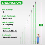 Manual Pole Saw, 27 Ft Pole Saws for Tree Trimming with Scissors
