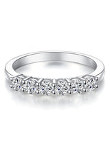 IMOLOVE Moissanite Wedding Band for Women Eternity Bands Moissanite Wedding Rings for Women Sterling Silver Ring Anniversary Band White Gold Plated Size 7