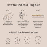 ASHINE 14K Gold Plated Teardrop Solitaire Engagement Ring for Women, Chunky Wavy Cubic Zirconia Wedding Band & Promise Rings for Her Pinky Ring (Gold 5)