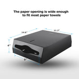 Paper Towel Dispenser Wall Mount Commercial c fold Multifold Trifold, Touchless Hand Towel Dispenser with Lock, (Matte Black)