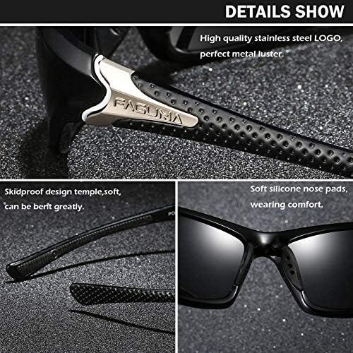FAGUMA Sports Polarized Sunglasses For Men Cycling Driving Fishing UV400 Protection