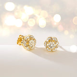 ELEBEST 14k Gold Stud Earrings for women Trend10mm