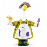 HALSHI Spring Gardener Porch Goose Outfit for 23 Inch Plastic Cement Goose Statue, Goose Outfit Clothes with Hat, Felt Tools & Flower for Outdoor Garden Yard Patio Art Decor