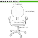 Smiry Stretch Jacquard Office Computer Chair Covers, Removable Washable Universal Desk Rotating Chair Slipcovers Protector, Seat + Backrest Cover, Black