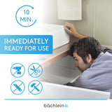Bächlein G 1 1/4 Inch Space-Saving Siphon for The Bathroom - 32 mm Flat Washbasin Siphon - Odour Trap Bathroom - Made in Germany